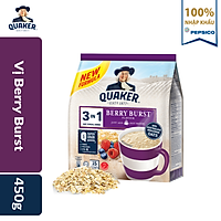 Thức Uống Yến Mạch Quaker 3in1 - Vị Berry Burst 450g