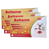 Combo 3 Hộp Viên Đạm Bổ AVITAMA giúp tăng cường thể lực, phục hồi sức khỏe sau ốm, dành Cho Người Gìa Kém Ăn, Tiêu Hóa Kém, hoặc người có nhu cầu Dinh dưỡng cao (Hộp 18 vỉ x 5 viên nang)