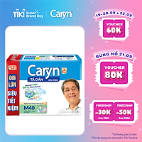 Tã Dán Siêu Thấm Caryn Gói Siêu Tiết Kiệm M40 (40 Miếng)