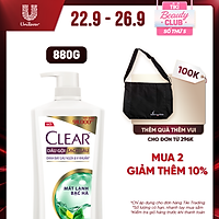 Dầu Gội đầu Sạch Gàu Clear Mát Lạnh Bạc Hà Đánh Bay Gàu Ngứa Vi Khuẩn 880g