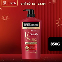 Dầu gội TRESEMME Keratin Smooth Cho tóc khô xơ rối Công thức Hydrolyzed Keratin Dưỡng Tóc Vào Nếp Suôn Mượt 850g