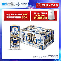 Thùng 24 lon bia lúa mì Tiger Platinum Wheat Lager 330ml/lon