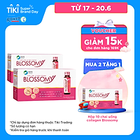 Bộ hai hộp thực phẩm bảo vệ sức khỏe giúp da sáng đẹp và dạ dày khỏe Blossomy (20 chai x 50ml) + Tặng 1 hộp Blossomy (10 chai x 50ml)