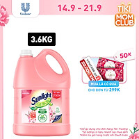 Nước Rửa Chén Sunlight Mềm Dịu Hương Bưởi Tây & Hoa Anh Đào Chai 3.6kg