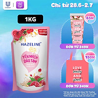 Sữa Tắm Trắng Da Hazeline Dưỡng Thể Thiên Nhiên Yến Mạch Dâu Tằm Sáng Da Dưỡng Ẩm 1Kg