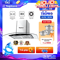 Máy Hút Mùi Than Hoạt Tính Cỡ Lớn Nagakawa NAG1857-70Cm - Bộ Lọc 5 Lớp Inox - Hàng Chính Hãng