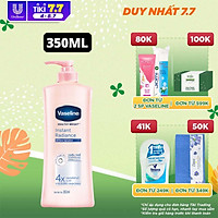 Sữa Dưỡng Thể 350Ml Vaseline Dưỡng Ẩm Sáng Da Instant Radiance Vi Chất Phản Quang Giúp Da Sáng Tức Thì Gấp 4 Lần