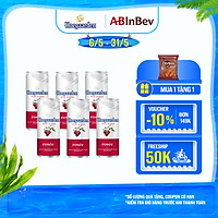 Lốc 6 lon bia Hoegaarden Rosee (330ml/lon)