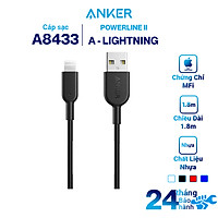Dây Cáp Sạc Lightning Cho iPhone Anker PowerLine II 1.8m - A8433 - Hàng Chính Hãng