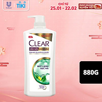 Dầu gội 880g Clear Sạch Gàu Mát Lạnh Bạc Hà 3X Sức Mạnh Đánh Bay Gàu, Ngứa, Vi Khuẩn