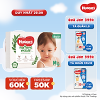 Tã Dán Siêu Cao Cấp Huggies Platinum Naturemade M64 (64 Miếng)