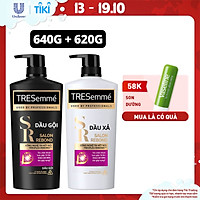 Combo Dầu Gội 640gr Và Dầu Xả 620gr Tresemmé Salon Rebond Công Nghệ Tái Kết Nối Ngăn Ngừa Gãy Rụng