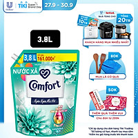 Nước Xả Vải Comfort Giữ Màu & Bền Vải Ngăn Ngừa Mùi Hôi, Một Lần Xả Hương Tươi Mát túi 3.8L