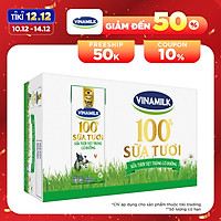 Thùng 48 Hộp Sữa Tươi Tiệt Trùng Vinamilk 100% Có Đường (180ml)
