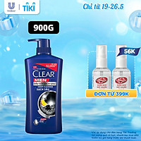 Dầu Gội Đầu Clear Men Deep Cleanse Than Hoạt Tính Đánh Bay Gàu, Ngứa Và Vi Khuẩn Dưỡng Tóc Khỏi Khói Bụi 900G