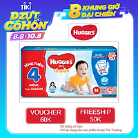 Tã Quần Huggies Dry gói trung M42 (42 Miếng) - Tặng 4 miếng