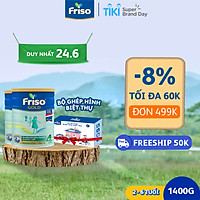 Combo 2 lon sữa Friso Gold 4 (1400g/lon) - Tặng 1 bộ đồ chơi ghép hình biệt thự
