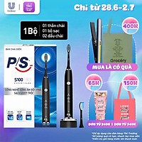 Bàn Chải Điện P/S S100 PRO - Công Nghệ Sóng Âm, Chải Sạch Mảng Bám Tới 10X - Đen Nhám