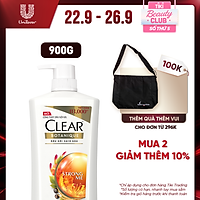 Dầu Gội đầu Clear Botanique 9 Thảo Dược Quý Cho Da Đầu Yếu Với 3X Sức Mạnh Đánh Bay Gàu Nhờn Ngứa 900g