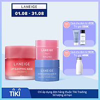 Mặt Nạ Ngủ Cho Môi Hương Berry Laneige Lip Sleeping Mask Berry 20g - Tặng Mặt Nạ Ngủ Water Sleeping Mask 15ml + Tặng Mặt Nạ Clear-C Peeling Mask 15ml