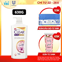 Dầu Gội Clear Sạch Gàu Dầu Gội Sạch Gàu Mát Lạnh Hoa Anh Đào Thơm Mát Suốt 24 Giờ 630G