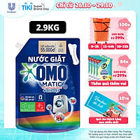Nước giặt Túi 2.9kg OMO Matic Cho máy giặt cửa trước Cửa Trước Bền Màu Bền màu tinh chất Lựu Tre