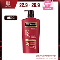 Dầu Gội Tresemmé Keratin Smooth Tinh Dầu Argan Và Keratin Vào Nếp Suôn Mượt (850g)