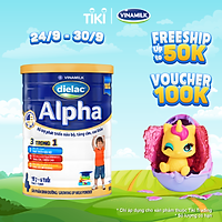 Sữa bột DIELAC ALPHA 4 - Hộp thiếc 900g (dành cho trẻ 2-6 tuổi)