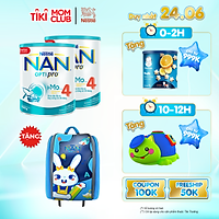 Combo 2 sản phẩm dinh dưỡng công thức Nestle NAN OPTIPRO 4 (lon 900g) – Tặng Balo Con Thỏ