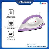 Bàn Ủi Khô Nagakawa NAG1502 - Tím - Hàng Chính Hãng