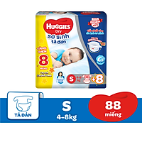 Tã Dán Sơ Sinh Huggies S88 (88 Miếng) - Tặng 8 miếng