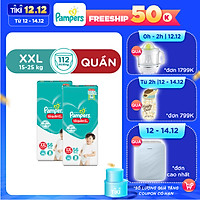 Combo 2 Tã/ Bỉm Quần PAMPERS Giữ Dáng Gói Cực Đại Size XXL (56 miếng, 15-25kg), Chống Xệ