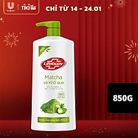 Sữa tắm detox Lifebuoy Matcha & Khổ qua 850g chiết xuất từ thiên nhiên giúp ngừa mụn cơ thể và sạch sâu khỏi bụi mịn