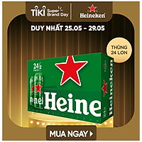 Thùng Bia Heineken 24 Lon Cao Sleek (330ml / Lon)