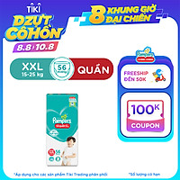 Tã Quần Pampers Giữ Dáng Mới Gói Cực Đại M74/XL62/XXL56/L68