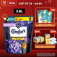 Nước Xả Làm Mềm Vải 3.8L Comfort Chăm Sóc Chuyên Sâu Giữ Màu & Bền Vải Hương Bella Đậm Đặc Một Lần Xả