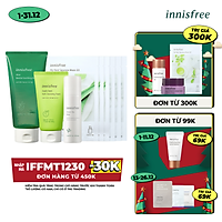 Combo chăm sóc da mặt cơ bản Innisfree từ táo xanh và trà xanh - 278002445x