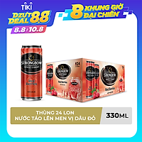 Thùng 24 Lon Cao Strongbow Vị Dâu Đỏ (330ml / Lon)