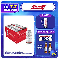 Thùng 12 Lon Bia Budweiser (500ml / Lon)