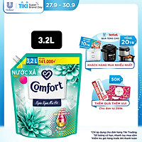Nước Xả Vải Comfort Giữ Màu & Bền Vải Ngăn Ngừa Mùi Hôi, Một Lần Xả Hương Tươi Mát túi 3.2L