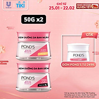 Bộ Đôi Kem Dưỡng Da Ngày Và Đêm Trắng Hồng Rạng Rỡ Pond's White Beauty (50g)