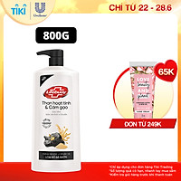 Sữa Tắm Lifebuoy Detox Sạch Sâu Bảo Vệ Khỏi Vi Khuẩn Gây Mùi Cơ Thể Than Hoạt Tính & Cám gạo Chiết Xuất Thiên Nhiên Chai 800G