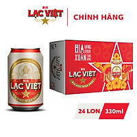 Thùng 24 Lon Bia Lạc Việt 330ml