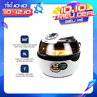 Nồi Chiên Không Dầu Điện Tử Xoay 360 Độ Nagakawa NAG3303 (9.0 Lít) - Hàng chính hãng