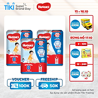 Combo 3 Gói Tã Quần Huggies Dry Gói Cực Đại L68 (68 Miếng) - Tặng 8 miếng