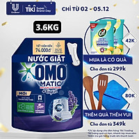 Nước giặt OMO Matic chuyên dụng Cửa Trước Lavender Khử Mùi Thư Thái 3.6kg