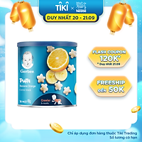 Bánh Ăn Dặm Gerber Puffs Chuối Cam 49g