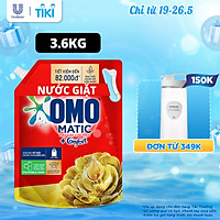 TúI Nước Giặt Omo Matic Comfort Cho Máy Giặt Cửa Trên Hương Tinh Dầu Thơm Xoáy Bay Vết Bẩn, Hương Thơm Bền Lâu 3.6Kg