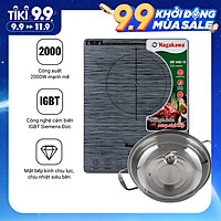 Bếp Từ cảm ứng Nagakawa NAG0708 (2000W) - Kèm Nồi Lẩu - Hàng Chính Hãng