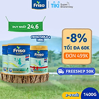 Bộ 2 Hộp Sữa Bột Friso Gold 4 1400g Dành Cho Trẻ Từ 2 - 6 Tuổi + Tặng Lon Sữa Friso Gold 4 380g